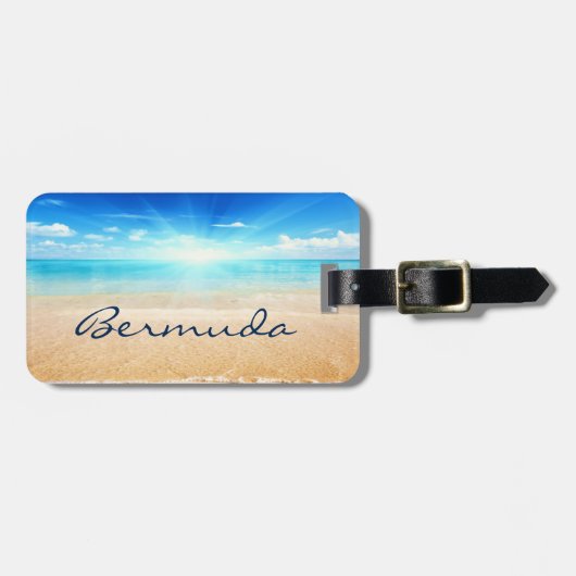Bermuda strandzonnescherm bagagelabel (Voorkant horizontaal)