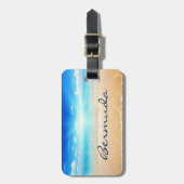 Bermuda strandzonnescherm bagagelabel (Voorkant verticaal)