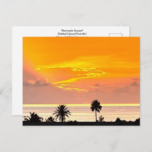 Bermuda Sunset Briefkaart (Voorkant / Achterkant)