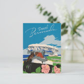  Bermuda Travel Art Ilustratie Briefkaart (Staand voorkant)
