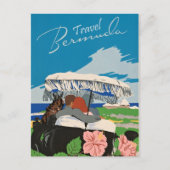  Bermuda Travel Art Ilustratie Briefkaart (Voorkant)