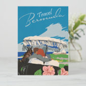  Bermuda Travel Art Ilustratie Kaart (Staand voorkant)