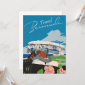  Bermuda Travel Art Ilustratie Kaart (Voorkant / Achterkant in situ)