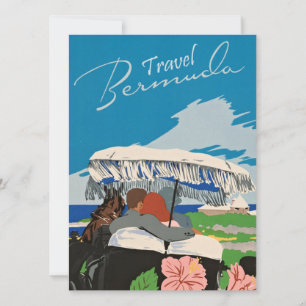 Bermuda Travel Art Ilustratie Kaart