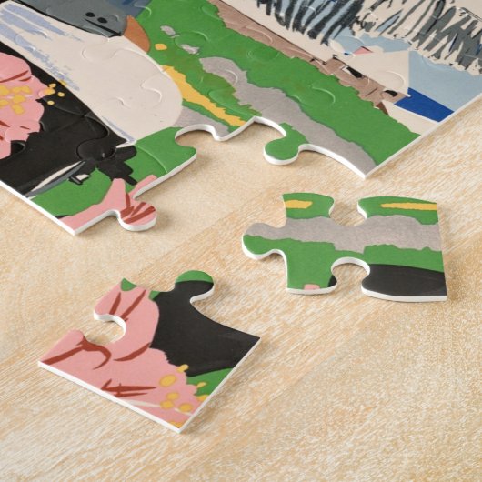  Bermuda Travel Art Ilustratie Legpuzzel (Zijkant)