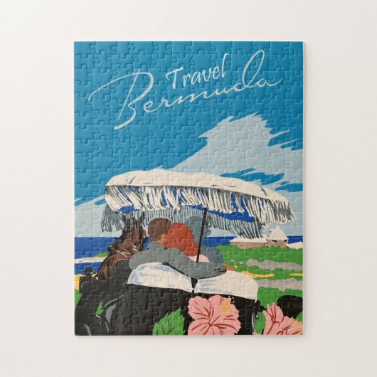  Bermuda Travel Art Ilustratie Legpuzzel (Verticaal)