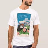  Bermuda Travel Art Ilustratie T-shirt (Voorkant)
