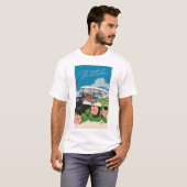 Bermuda Travel Art Ilustratie T-shirt (Voorkant volledig)