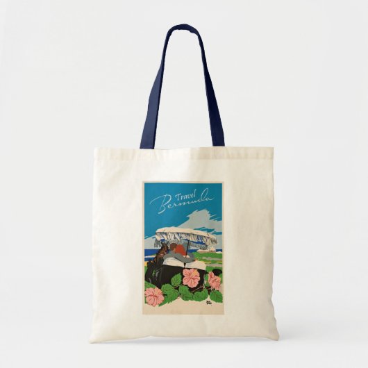  Bermuda Travel Art Ilustratie Tote Bag (Voorkant)