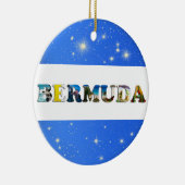Bermuda Travel Photos Tropisch blauw kerstfeest Keramisch Ornament (Rechts)