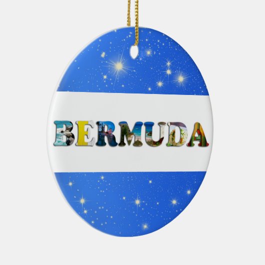 Bermuda Travel Photos Tropisch blauw kerstfeest Keramisch Ornament (Rechts)