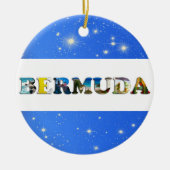 Bermuda Travel Photos Tropisch blauw kerstfeest Keramisch Ornament (Voorkant)