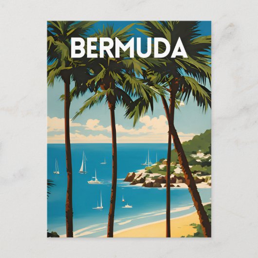 Bermuda Travel Poster Briefkaart (Voorkant)