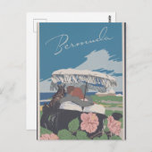  bermuda Travel Poster Briefkaart (Voorkant / Achterkant)