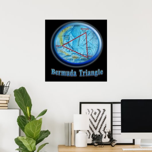Bermuda Triangle art Poster (Thuiskantoor)