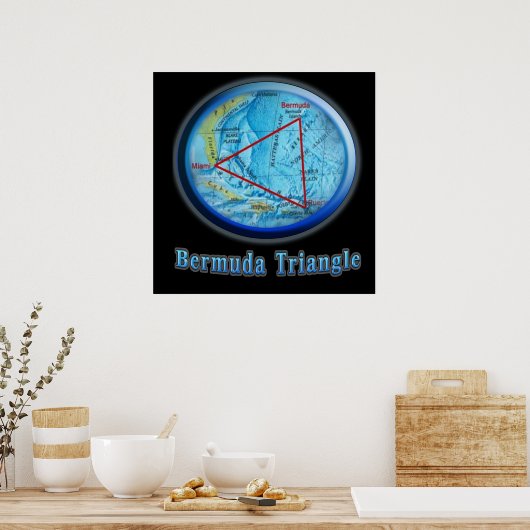 Bermuda Triangle art Poster (Keuken)