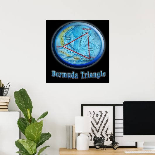 Bermuda Triangle art Poster (Thuiskantoor)