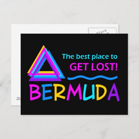 BERMUDA TRIANGLE briefkaart - pas aan (Voorkant / Achterkant)