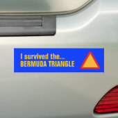 BERMUDA TRIANGLE-bumpersticker (blauw) Bumpersticker (Op auto)