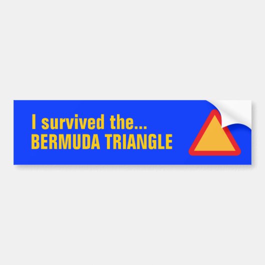 BERMUDA TRIANGLE-bumpersticker (blauw) Bumpersticker (Voorkant)