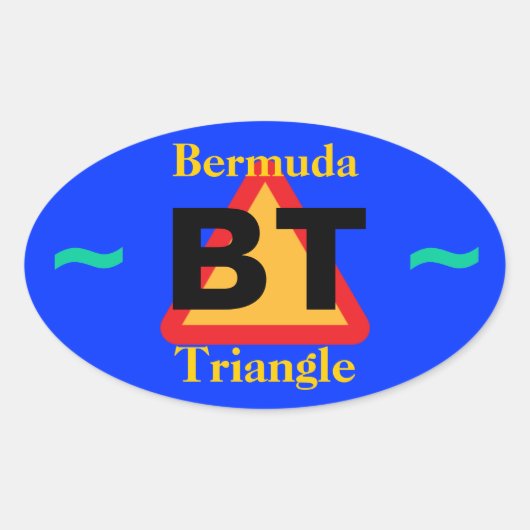 BERMUDA TRIANGLE-stickers (4) Ovale Sticker (Voorkant)