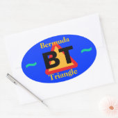 BERMUDA TRIANGLE-stickers (4) Ovale Sticker (Envelop)
