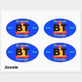 BERMUDA TRIANGLE-stickers (4) Ovale Sticker (Vel)