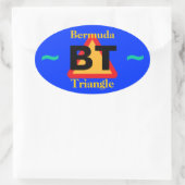 BERMUDA TRIANGLE-stickers (4) Ovale Sticker (Tas)