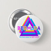 BERMUDA TRIANGLE-toets Ronde Button 5,7 Cm (Voorkant /achterkant)