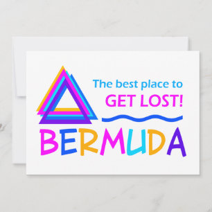 BERMUDA TRIANGLE-uitnodiging - pas aan Kaart