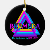 BERMUDA TRIANGLE-versiering - pas aan Keramisch Ornament (Voorkant)