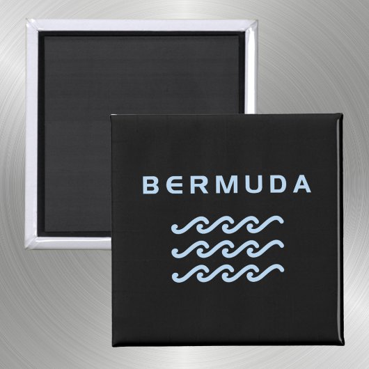 Bermuda Triple Ocean Waves Donkere kleur Magneet