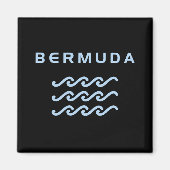 Bermuda Triple Ocean Waves Donkere kleur Magneet (Voorkant)