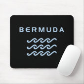 Bermuda Triple Ocean Waves Donkere kleur Muismat (Met muis)
