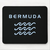 Bermuda Triple Ocean Waves Donkere kleur Muismat (Voorkant)