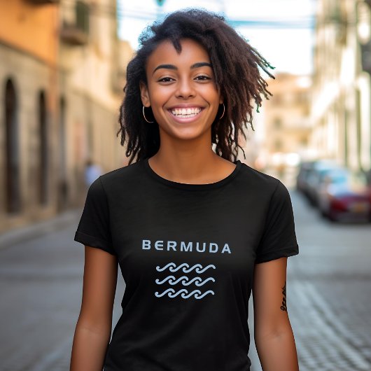 Bermuda Triple Ocean Waves Donkere kleur T-shirt