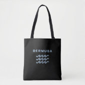 Bermuda Triple Ocean Waves Donkere kleur Tote Bag (Voorkant)