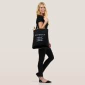 Bermuda Triple Ocean Waves Donkere kleur Tote Bag (Op model)