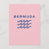 Bermuda Triple Ocean Waves Lichtkleur Briefkaart (Voorkant)