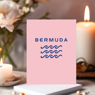 Bermuda Triple Ocean Waves Lichtkleur Briefkaart