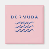Bermuda Triple Ocean Waves Lichtkleur Magneet (Voorkant)