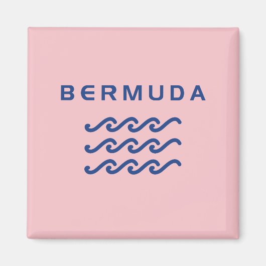 Bermuda Triple Ocean Waves Lichtkleur Magneet (Voorkant)