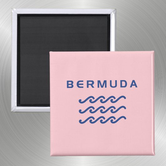 Bermuda Triple Ocean Waves Lichtkleur Magneet