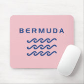 Bermuda Triple Ocean Waves Lichtkleur Muismat (Met muis)