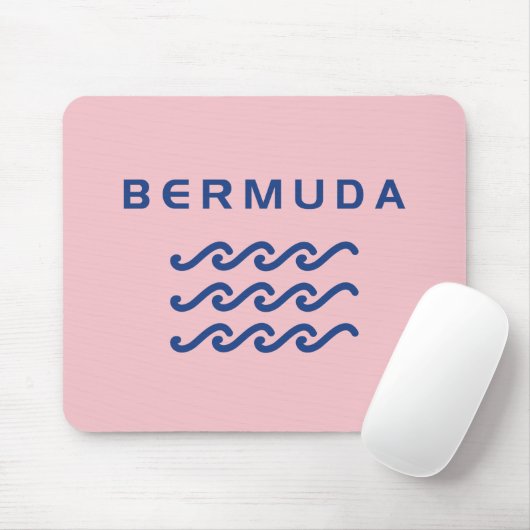 Bermuda Triple Ocean Waves Lichtkleur Muismat (Met muis)