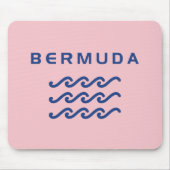 Bermuda Triple Ocean Waves Lichtkleur Muismat (Voorkant)