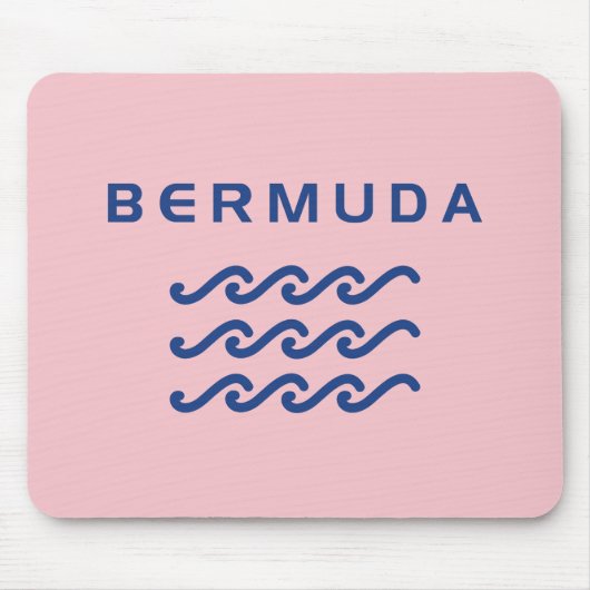 Bermuda Triple Ocean Waves Lichtkleur Muismat (Voorkant)
