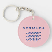 Bermuda Triple Ocean Waves Lichtkleur Sleutelhanger (Voorkant)
