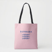 Bermuda Triple Ocean Waves Lichtkleur Tote Bag (Voorkant)