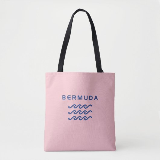 Bermuda Triple Ocean Waves Lichtkleur Tote Bag (Voorkant)